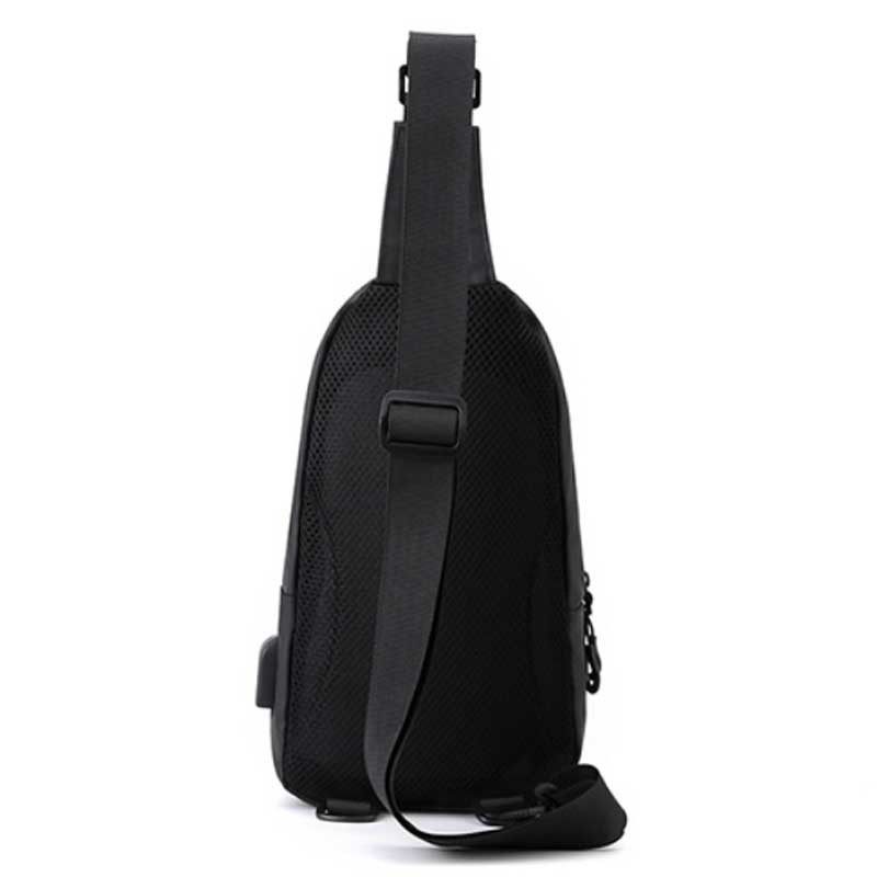 Trendy Men's Chest Bag Multifunctional Crossbody Bag Fashionable Korean Style Waist Bag 2025 New Solid Color Simple Riding Backpack