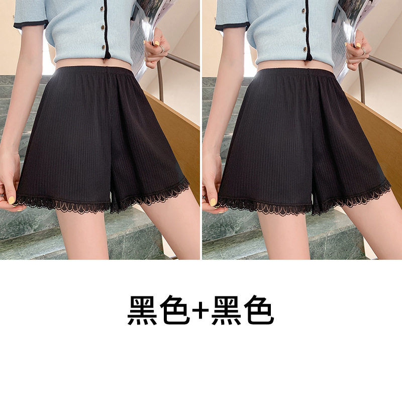 安全裤女防走光不卷边夏季薄款大码居家宽松三分短裤外穿打底裤T3