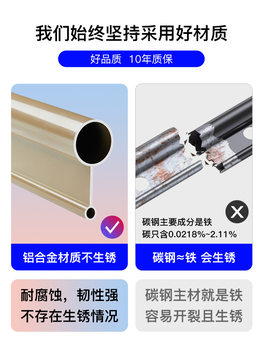 Adjustable Clothes Drying Rack with Manual Crank for Home Balcony, Double-Pole Drying Rod, Manual Indoor Ceiling-Mounted Folding Clothes Rack