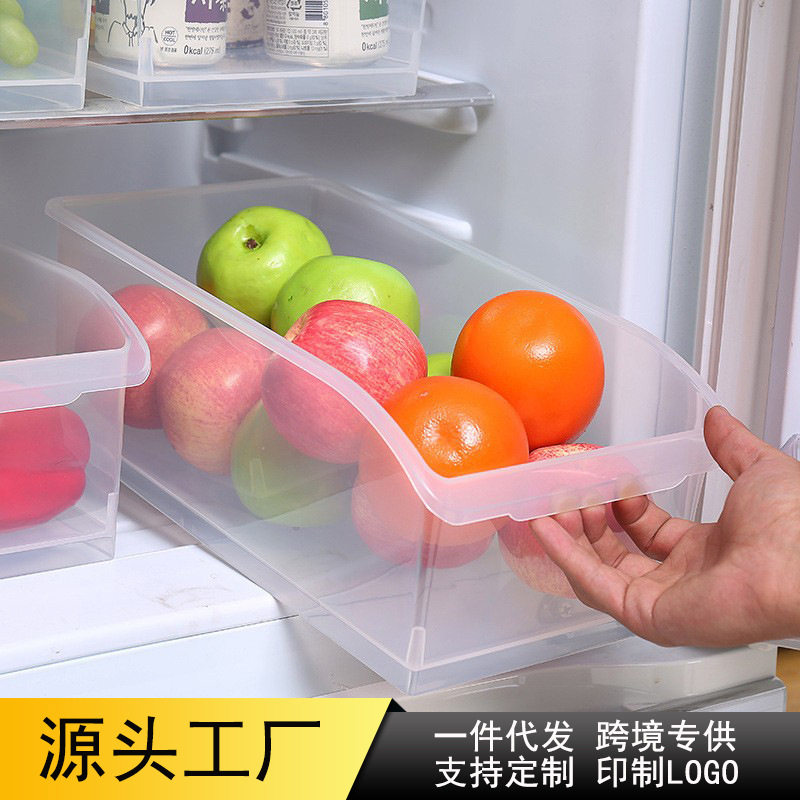 Kitchen refrigerator storage box factory direct drawer fresh-keeping frozen storage box Japanese-style pull-out transparent storage box