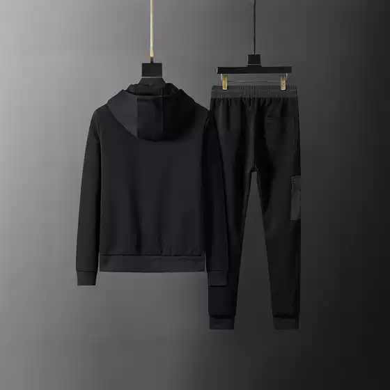 High-Quality Gua Jia Set, Classic Hooded Set, Letter-Printed Set, Cotton Hooded Set, Unisex
