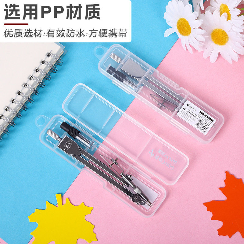 Exam Drawing Tool Silver with Lead Core Engineering Measuring Instrument Student-Specific Compass 2-Piece Set Metal Compass