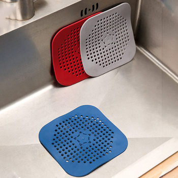 Silicone Hair Anti-blocking Suction Cup Floor Drain Cover Kitchen Sink Filter Bathroom Sink Sewer Hair Filter