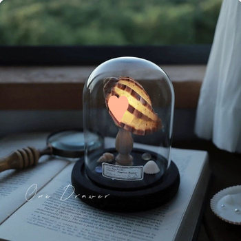 Ocean Island Retro Shell Sea Urchin Conch Lamp Night Light Ornament Handmade Material Pack Mid-Autumn Festival Gift