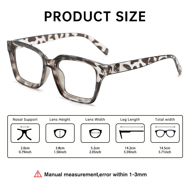 Anti-blue Light Box Flat Mirror Women's Contrast Color Rice Nail Simple Thin High-value Glasses Frame European and American Fashionable Glasses Frame