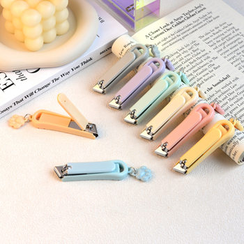 Cartoon Anti-Splash Nail Clippers, High-Looking Portable Nail Clippers, Ladies Manicure, Cute Cat Claw Pendant Nail Clippers