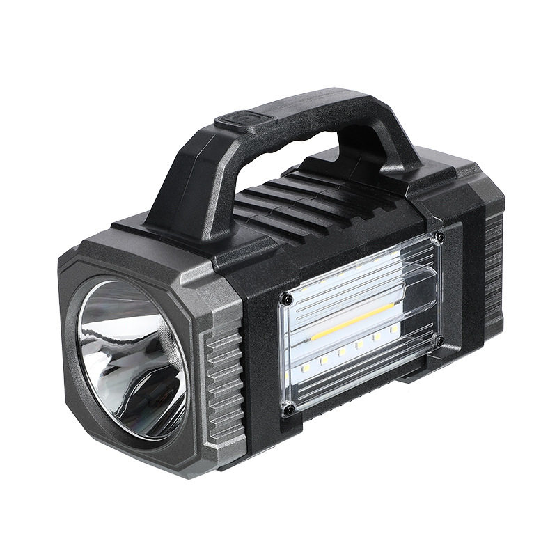 Cross-Border Solar Portable Lamp Multi-Function Three-Light Source Work Lamp Outdoor Long-Range Emergency Lighting Solar Flashlight