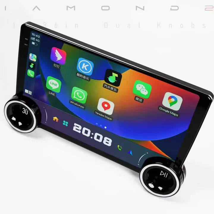 Variable car machine central control large screen navigation 10.1 inch car machine large screen navigation 2K intelligent Android all-in-one machine double knob
