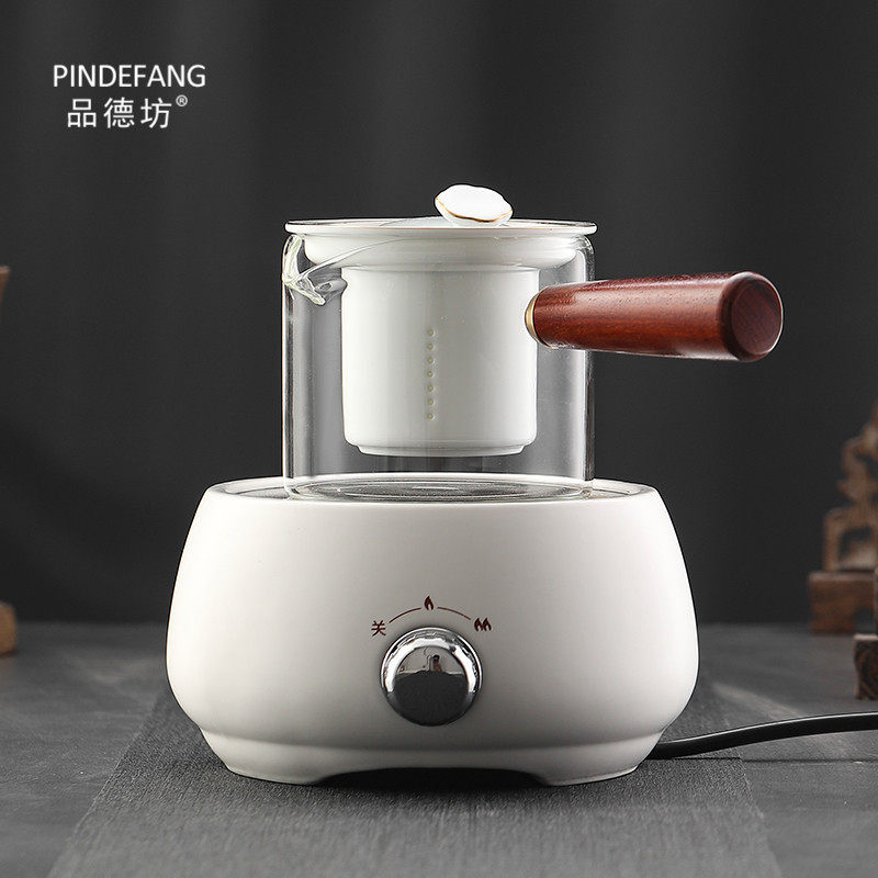 Glass teapot suit kung fu tea set household ceramic liner filter side handle tea maker automatic tea making electric ceramic stove