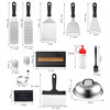 Amazon outdoor barbecue spatula suit stainless steel tool accessories combination grill BBQ teppanyaki set