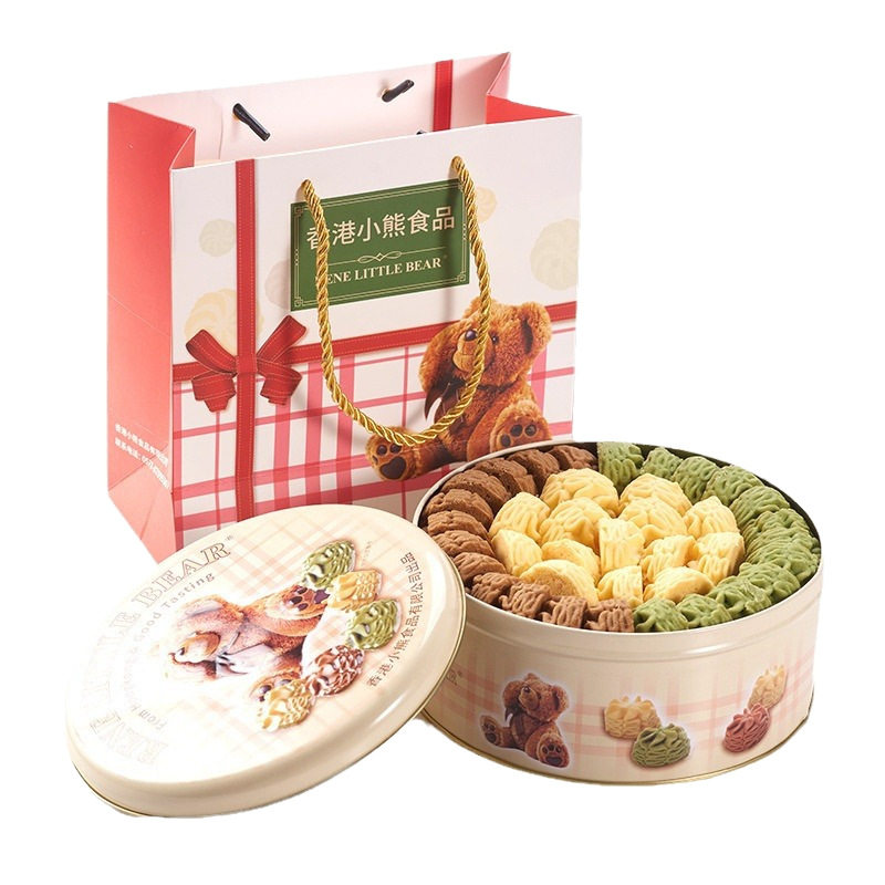 (Negotiable) Hong Kong Bear Flower Cookies Egg Roll Cookies Chocolate Egg Rolls for Gifts