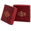 Chinese-Style Promotional Jewelry Packaging Box with Gold-Stamped Logo, Calligraphy Lid, Custom Red Gift Box