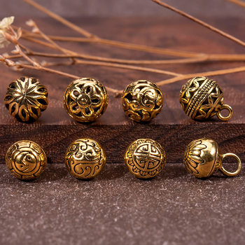 Retro hollow alloy cheongsam copper button head metal national style button new Chinese Hanfu plate button decorative button wholesale