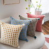 Nordic ins Style Lamb Velvet Three-Dimensional Chessboard Plaid Cut Flower Pillow Living Room Sofa Office Waist Pillowcase
