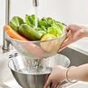 Drain Basket 316 Stainless Steel Vegetable Washing Basin Rice Washing Sieve Rice Washing Basin Kitchen Fruit Washing Basin Water Filter Rice Washing Artifact