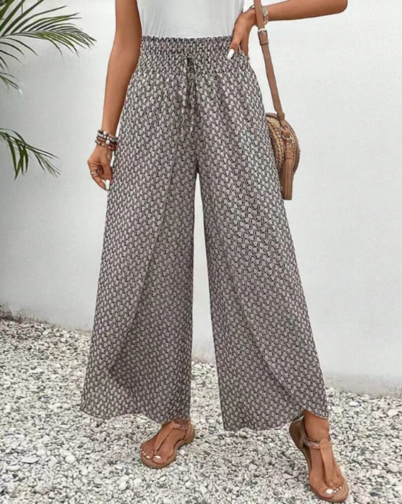 Womens Vintage Bohemian Wide Leg Trousers Loose Fit Urban Style Spring Fall Wholesale Available