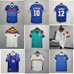 Retro Jersey Classic Nostalgic Replica Football Uniform German French Team Uniform Matthaus Henry Zidane Jersey