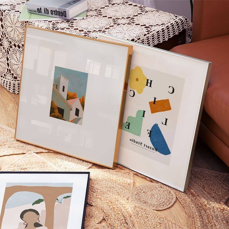 Aluminum Alloy Picture Frame Simple Narrow Edge Outer Frame Advertising Poster Frame Puzzle Wall Hanging Photo Frame Any Size