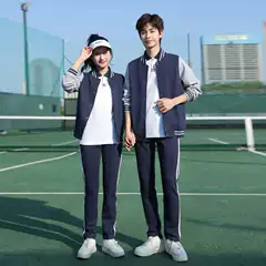 In Stock New Crewneck Baseball Suit Men's and Women's Sportswear Casual Clothes Loose School Uniform Work Clothes Double Color Optional