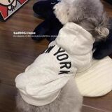 Осенне-зимний новый бренд pet tide плюс бархатный свитер для маленьких собак породы шнауцер Тедди Бишон, серая одежда с капюшоном в стиле ретро