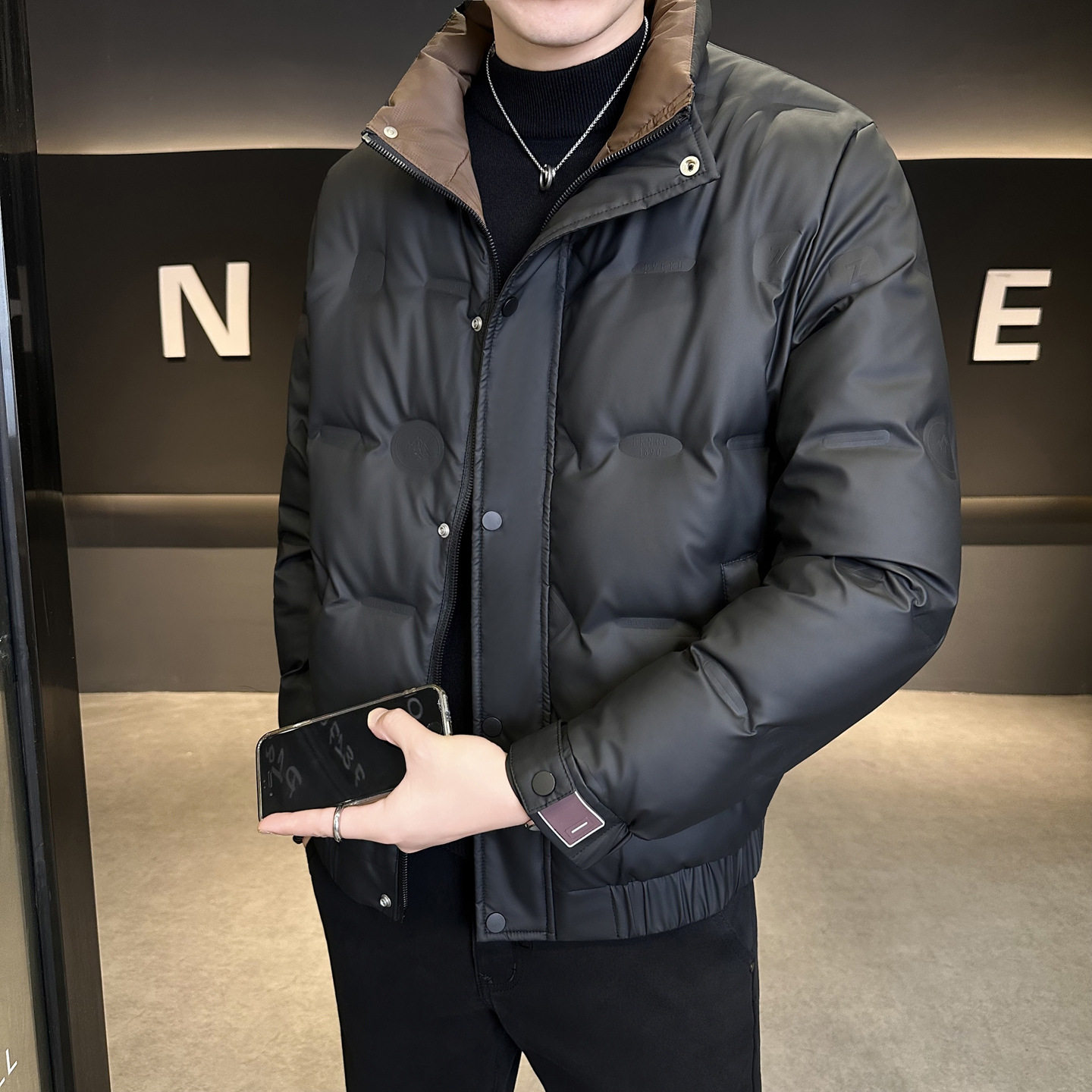 Lightweight Stand-Up Collar Winter down Jacket Duck down Men's Short Versatile Fashionable Handsome Warm Thickened Duck down Jacket for Men