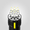 New 12Led Strong Light Flashlight Outdoor Cycling Lighting USB Rechargeable Cob Side Light Handheld Lighting