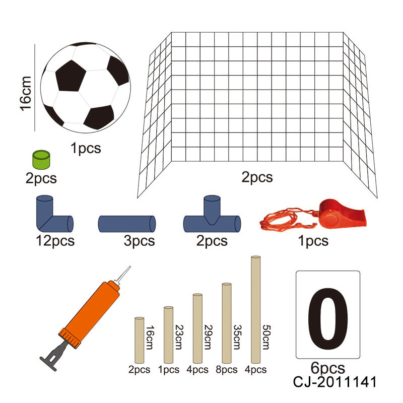 Cross-border Amazon Kidsren's Movable Football Frame Goal Frame Toy Double Door Football Goal with Ball Sports Toy