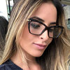 Internet Celebrity Same Style Artistic Glasses Frame Retro Large Frame Plain Plain Light Mirror Fashion Metal Decoration Anti-blue Light Glasses Trendy
