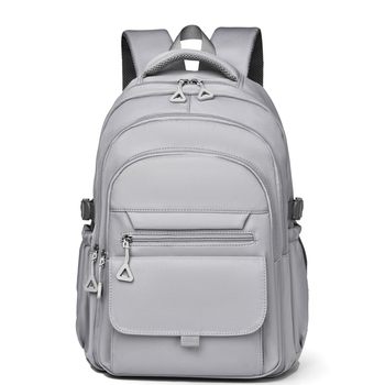 All-Match Fashionable Solid Color Large Capacity Backpack for Men and Women Casual Students Simple Couple School Bag Gift Bag