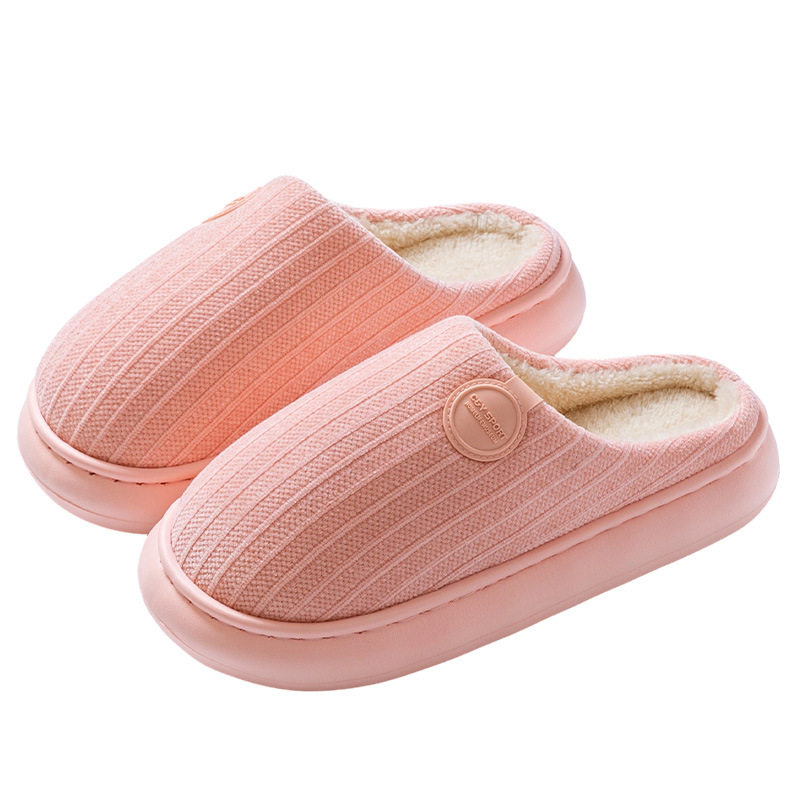 Cotton Slippers for Women, Winter Thick-Soled Household Winter Cotton Slippers for Men, Indoor Dormitory Warm Couple Wool Slippers