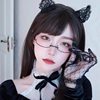 Internet Celebrous Pure Desire Half-rimmed Glasses Without Lenses cos Decorative Glasses Frame Secondary Yuan Yujie Female Jk Soft Sister Glasses Frame