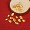 Alluvial Gold Small Ingot Solid Artificial Mini Peanut Gold Bar Ingot Small Wishful Golden Toad Gift Persimmon Crafts