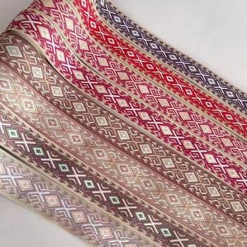 Garment Knitting Accessories Jacquard Ribbon Rhombic Jacquard Ribbon Bag Shoulder Strap Customized Ribbon Style Variety