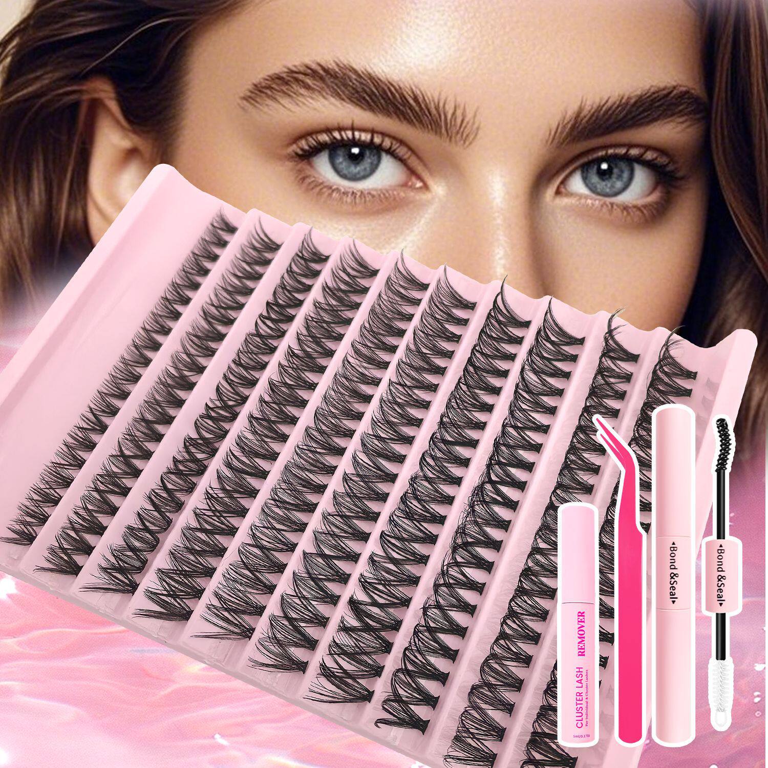 Cross-Border Trade Eyelash Washboard 30D40D50D60D80D European and American False Eyelashes Hot Melt Segmented Hair Versatile
