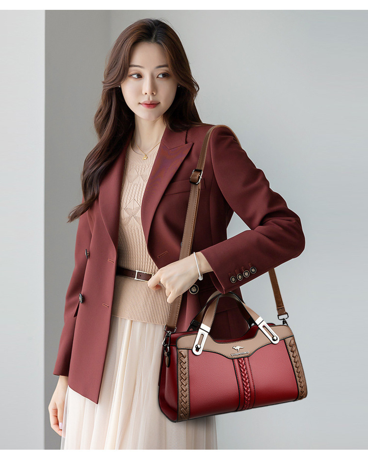 Túi xách nữ quai đơn dáng tote đựng đồ cỡ vừa — màu đen, màu đỏ, màu tím, màu vàng