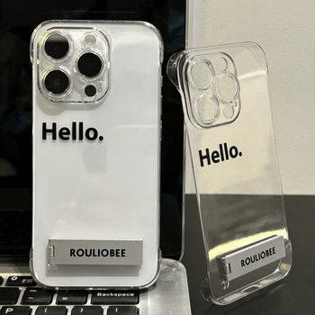 Hello Is Suitable for Apple 17/16 Promax Phone Cases, iPhone 15 Stand, 14 Frameless, 13 Half-Cover, 12 Hard