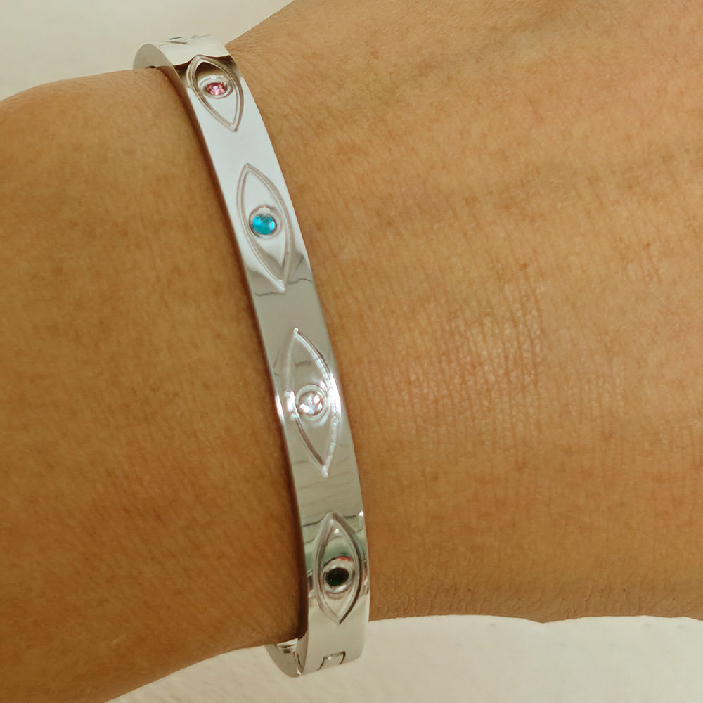 欧美热卖时尚不锈钢金色手镯不易褪色18K不锈钢首饰gold bangles