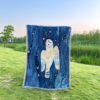 Cross-Border Galaxy Owl Camping Blanket Picnic Blanket Multifunctional Line Blanket Tapestry Sofa Cover Blanket Outdoor Camping Carpet
