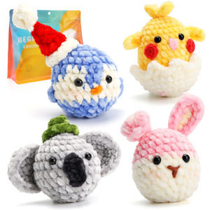 Crochet Material Kit Chenille Doll Ornament Handmade DIY Knitting Yarn Ball Cross-Border Amazon Bestseller