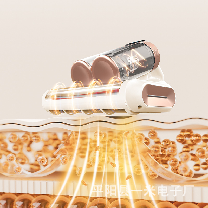 新款双尘杯滚轮便携家用杀菌除螨床上吸尘器强吸力大吸力除螨仪