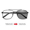 Fashion new anti-blue light glasses women retro metal double beam glasses frame men's color change flat glasses cross-border wholesale