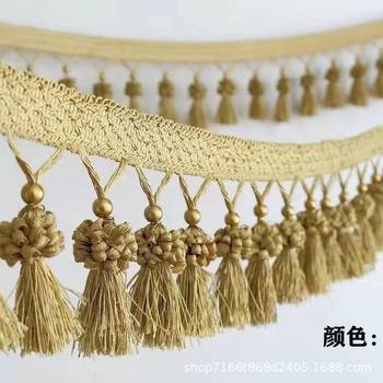 Factory Direct in stock European style curtain lace fringe fringe curtain curtain curtain crystal beads lace strawberry