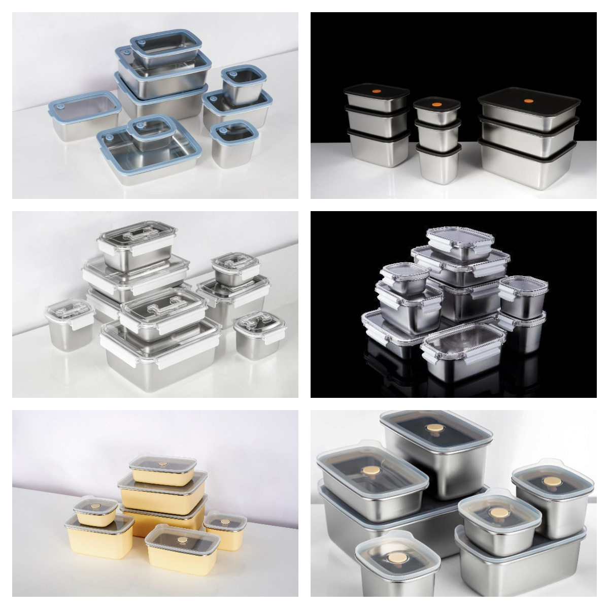 Fresh-Keeping Box with Lid, Can Be Frozen and Heated, Dumpling Box, Wonton Storage Box, Stainless Steel Dumpling Tray, Sealed