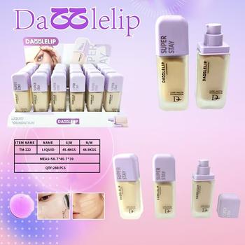 Cross-Border Dazzlelip Liquid Foundation Waterproof Concealer Long-Lasting South American Color Non-Removing Makeup Oil-Control Foundation Cream Liquid Foundation