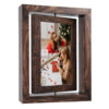 Cross Border Brown Creative Double-Sided Rotating Photo Frame 6 Inch Wooden Frame Set Table for Mother's Day Christmas Gift
