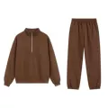 Coffee half-zip leg set