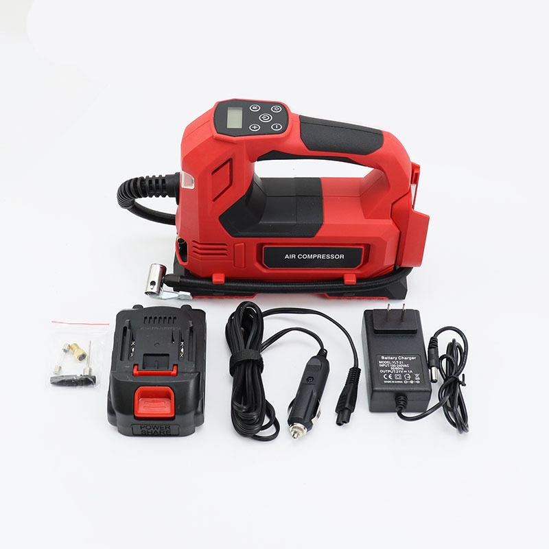 Car charging air pump car 21v electric portable light tire inflation pump dual power supply