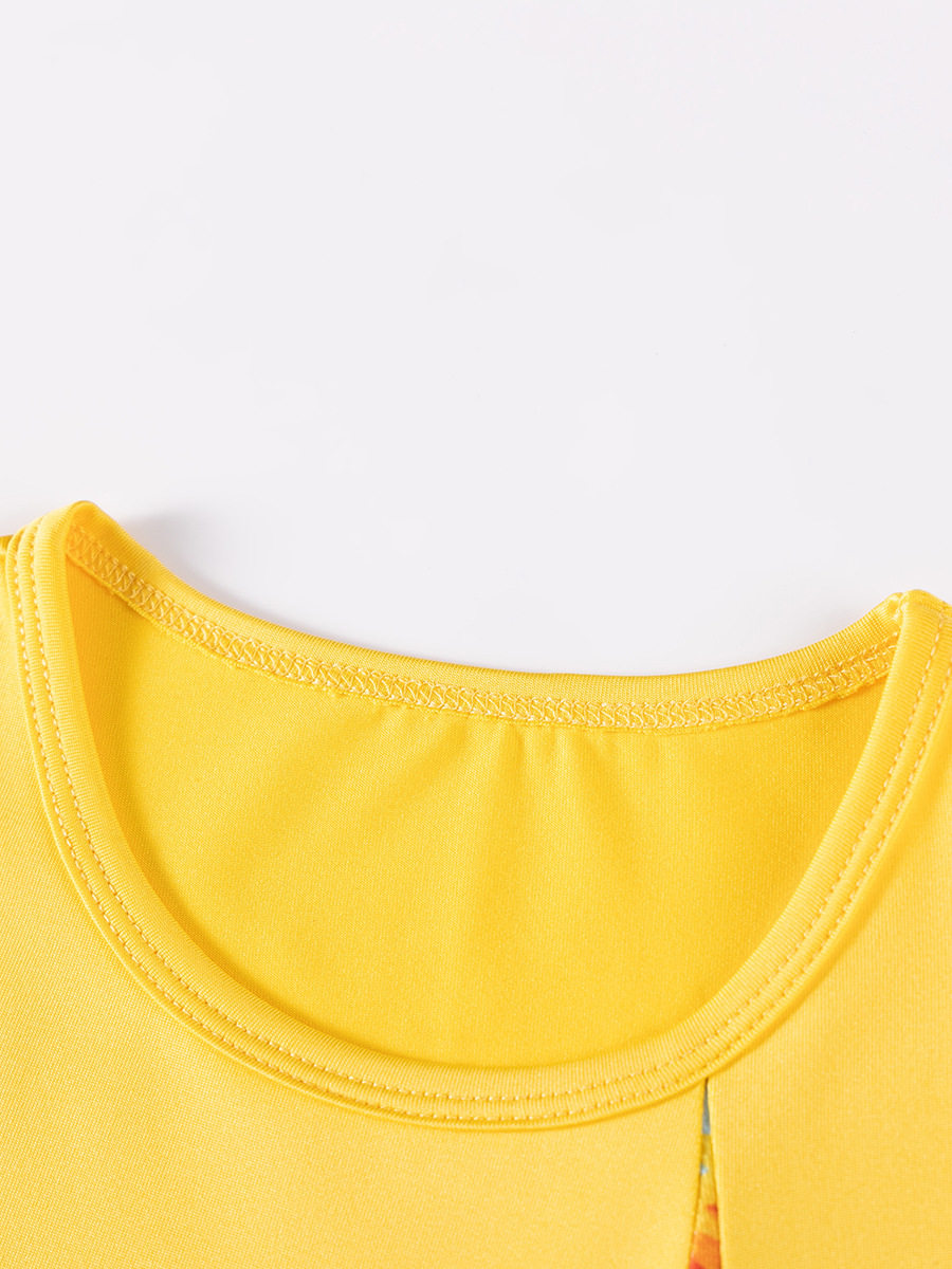 Cute Kids' Summer Short-Sleeve Dress, Girls' Printed Dress