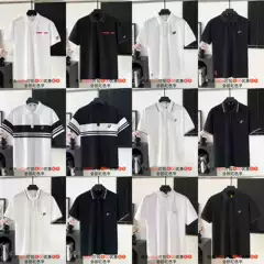Cross-Border. Correct Version. High Version. Pujia. Lujia. Gjia 25 New Pure Cotton Lapel Jacquard Polo Shirt