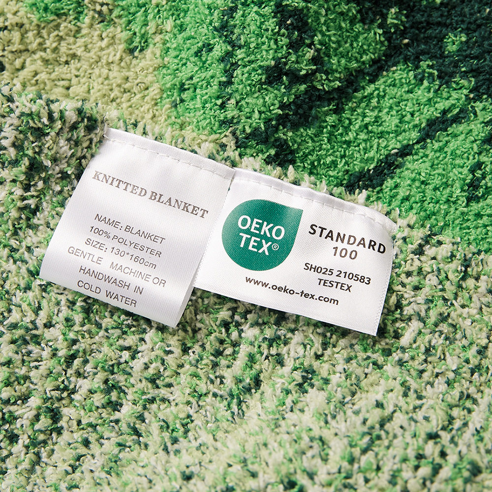 New Spring and Summer Lotus Rhyme Knitted Half-Velvet Blanket Office Lunch Blanket Photo Props Furniture Soft Decoration Accessories